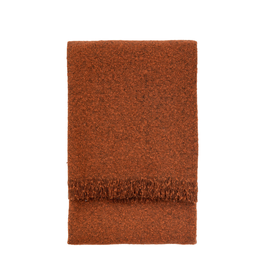 Melange Acrylic Orange Throw - Melange Acrylic Throw Rust 130x150CM Sterling Home 1