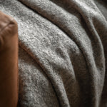 Melange Acrylic Light Grey Throw - Melange Acrylic Throw Light Grey 130x150CM Sterling Home 2