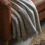 Melange Acrylic Dark Grey Throw - Melange Acrylic Throw Dark Grey 130x150CM Sterling Home 3