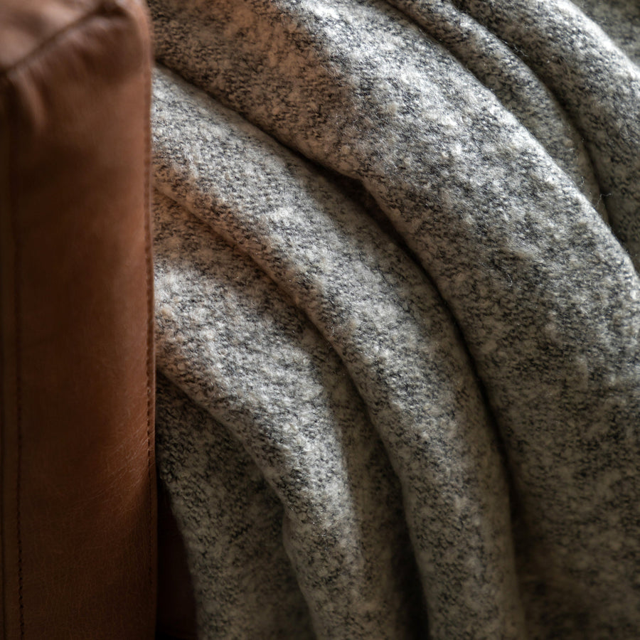 Melange Acrylic Dark Grey Throw - Melange Acrylic Throw Dark Grey 130x150CM Sterling Home 2