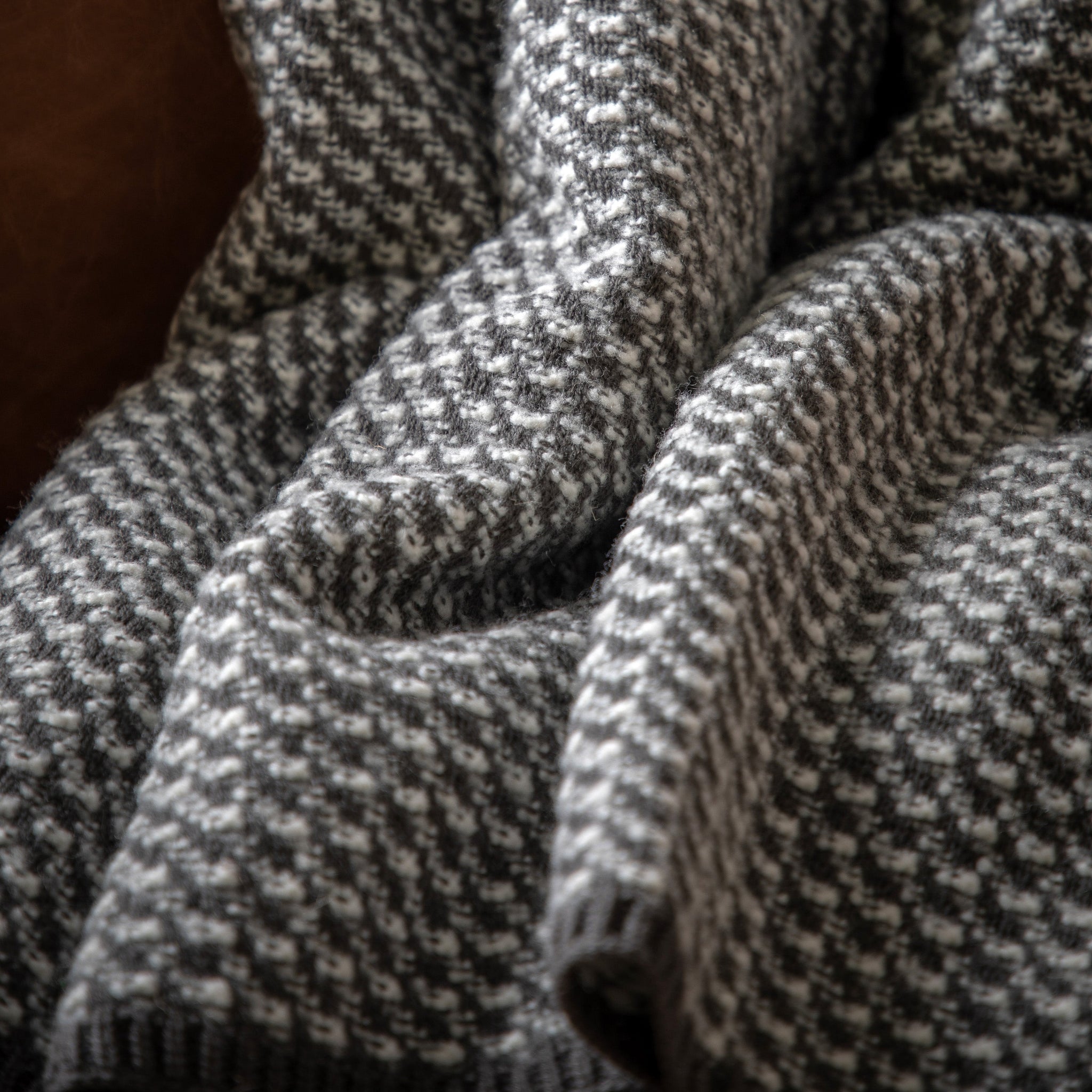 Cross Knit Grey Throw - Cross Knit Throw Grey 130x170CM Sterling Home 2