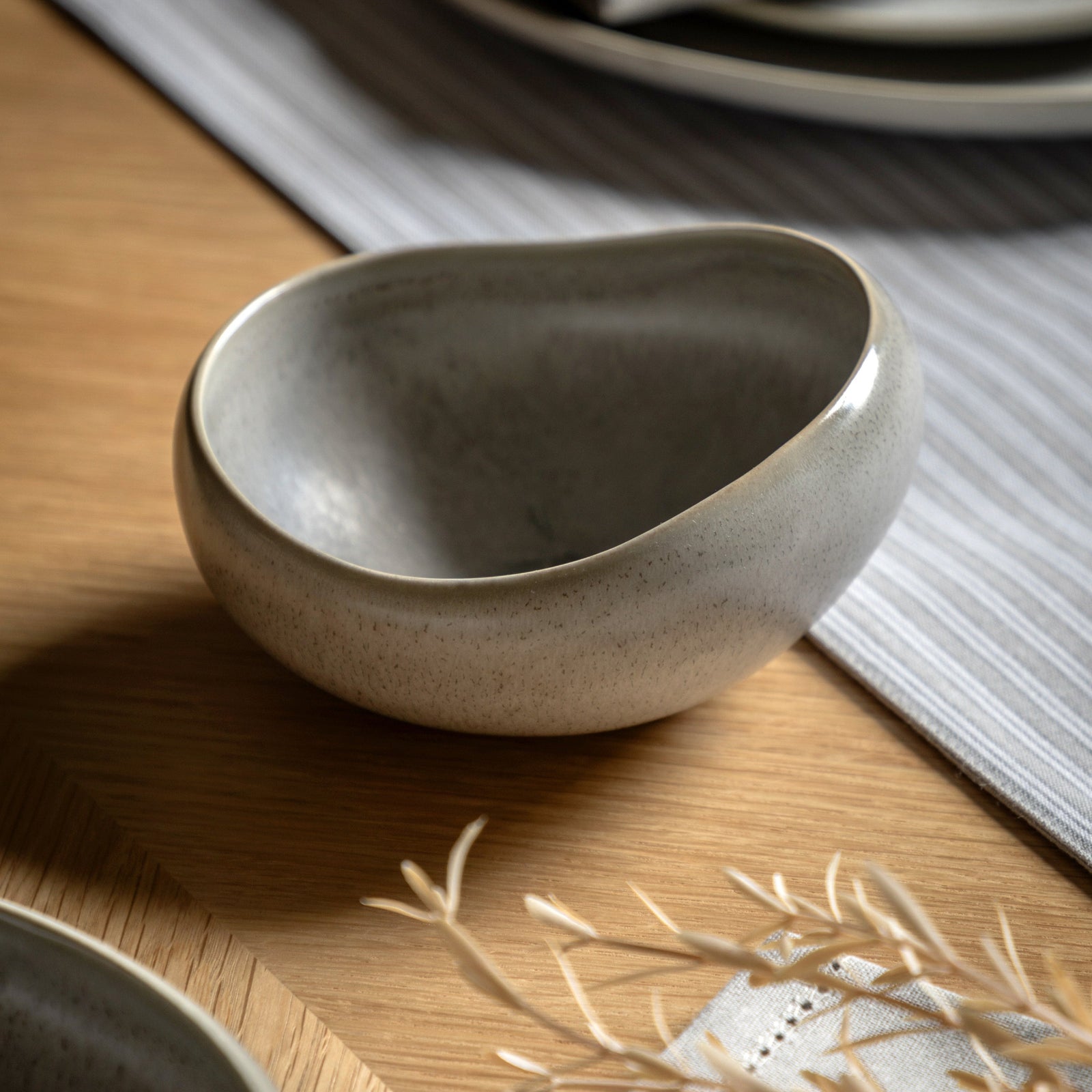 Pebble Glaze Grey Bowl Set Of 4 - DHD Pebble Glaze Bowl Dove Grey 4Pk Sterling Home 1