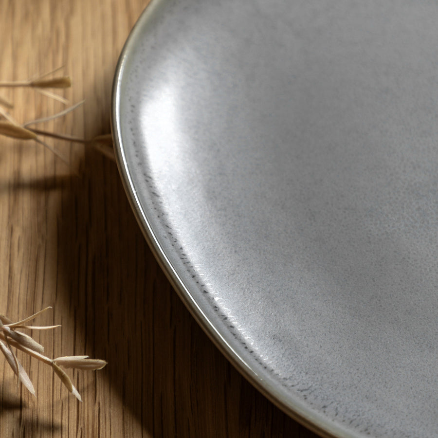 Set Of 4 - DHD Pebble Glaze Dinner Plate Dove Grey 4Pk Sterling Home 2