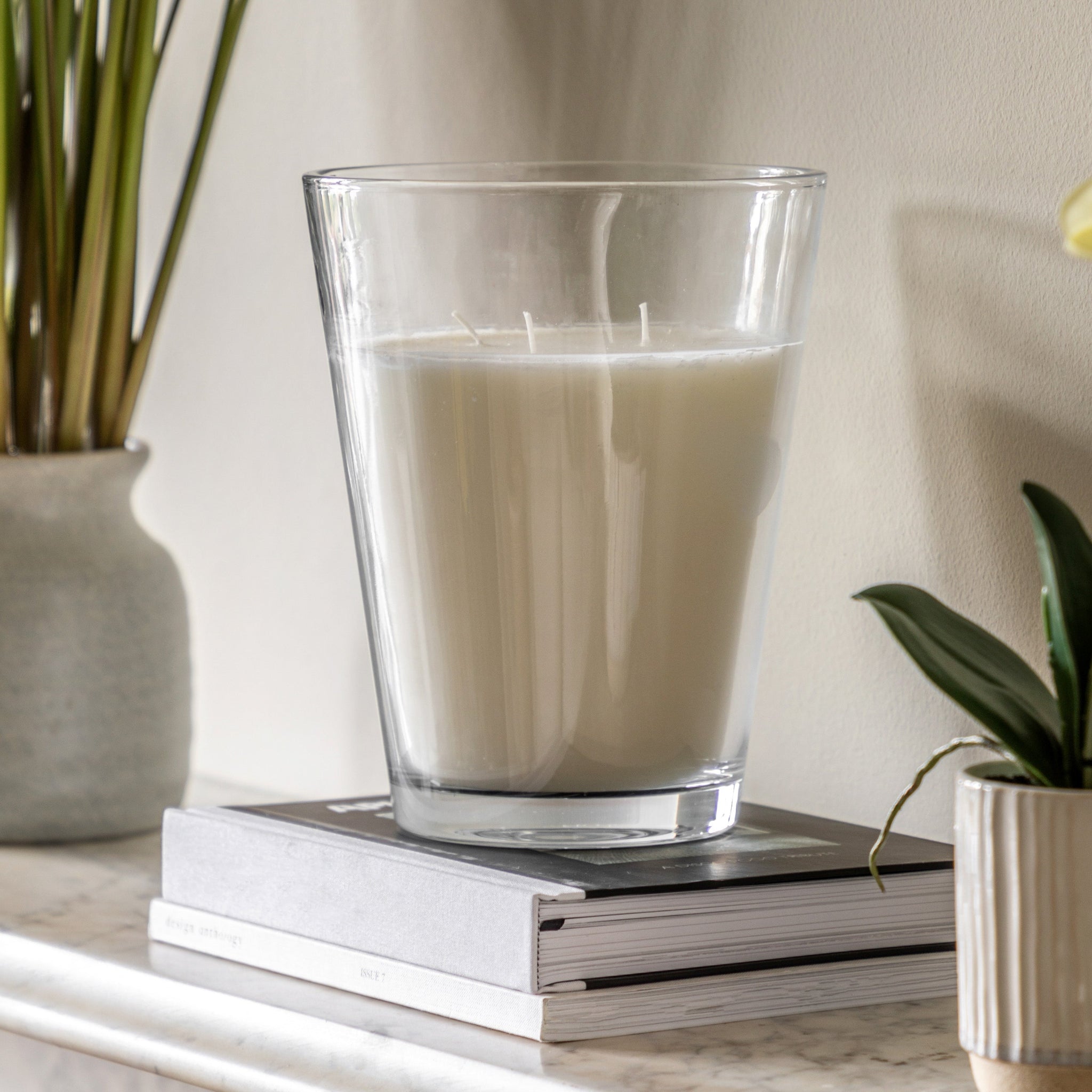 English Pear And Freesia Glass Candle Large - English Pear & Freesia Glass Candle Large Sterling Home 1