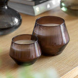Oud Rose Glass Candle Set of 2