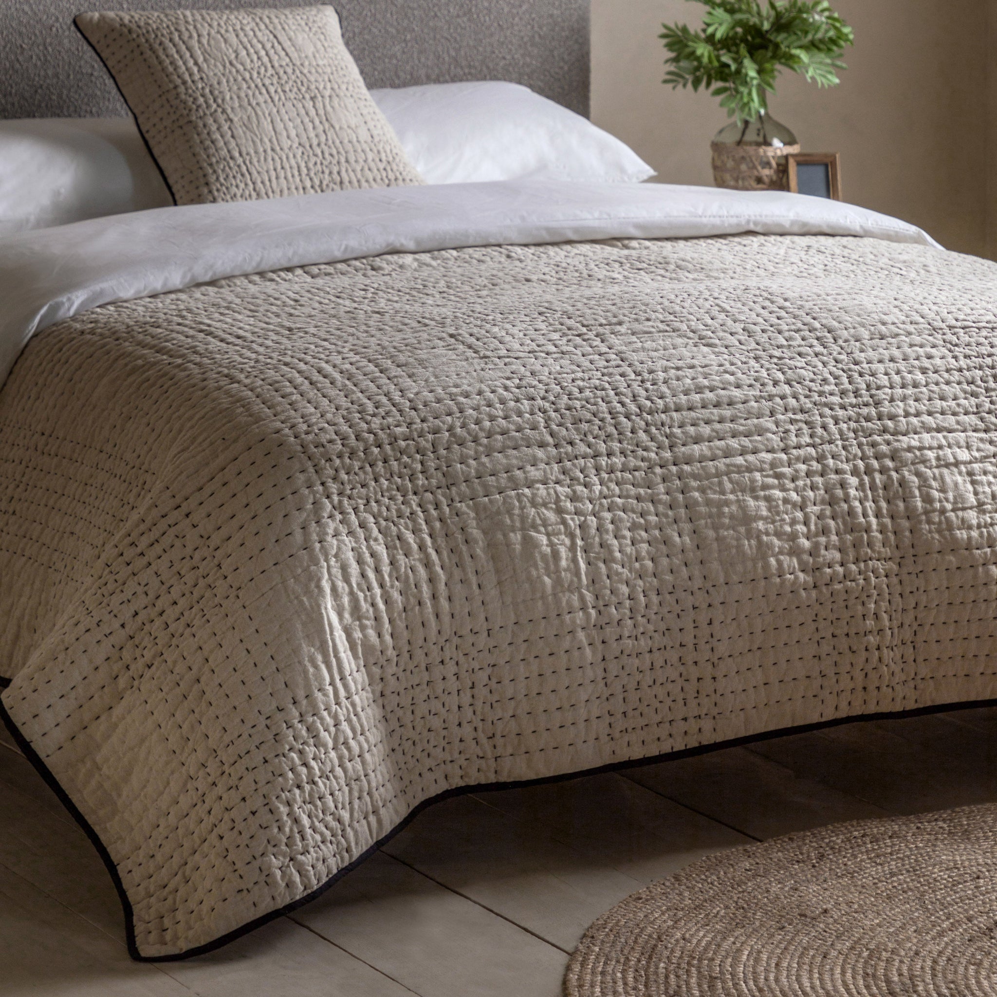 Matrix Cream Bedspread - Matrix Bedspread Beige 240x260CM Sterling Home 1