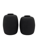 Zia Vase Black Set Of 2 - DHD Zia Vase Black 2Pk Sterling Home 4