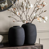 Zia Vase Black Set Of 2