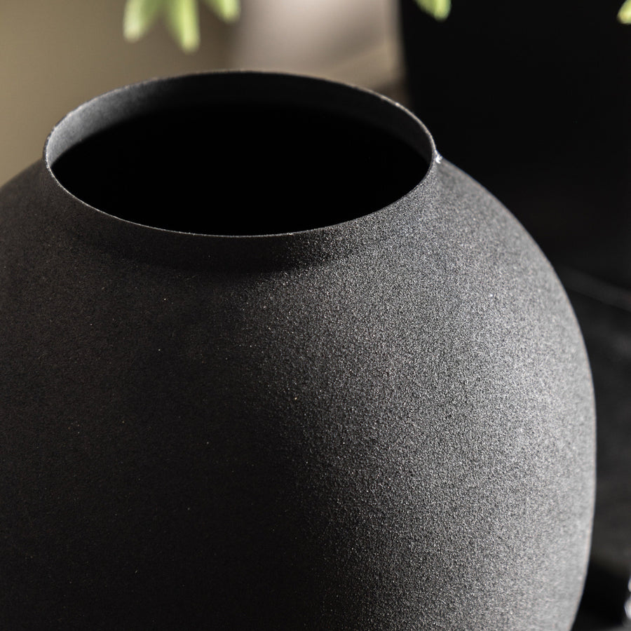 Zia Vase Black Assorted Set Of 2 - DHD Zia Vase Black 2Pk Sterling Home 2