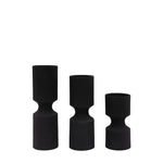 Zia Black Candlestick Set Of 3 - DHD Zia Black Candlestick 3Pk Sterling Home 1