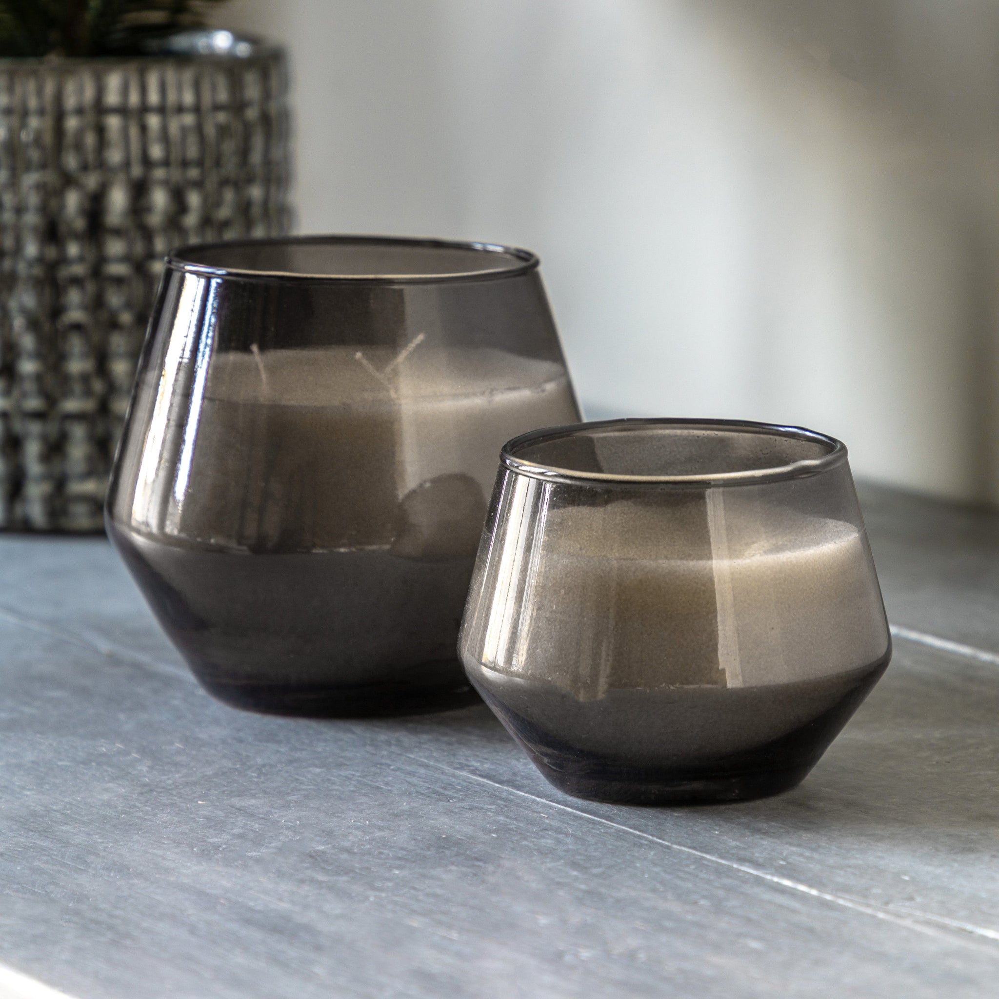 Black Tea & Bergamot Glass Candle Set of 2 - Black Tea & Bergamot Glass Candle Set of 2 Sterling Home 1