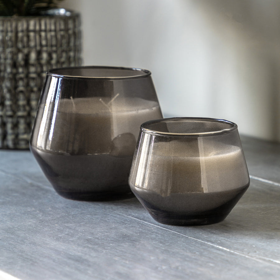 Black Tea & Bergamot Glass Candle Set of 2 - Black Tea & Bergamot Glass Candle Set of 2 Sterling Home 1