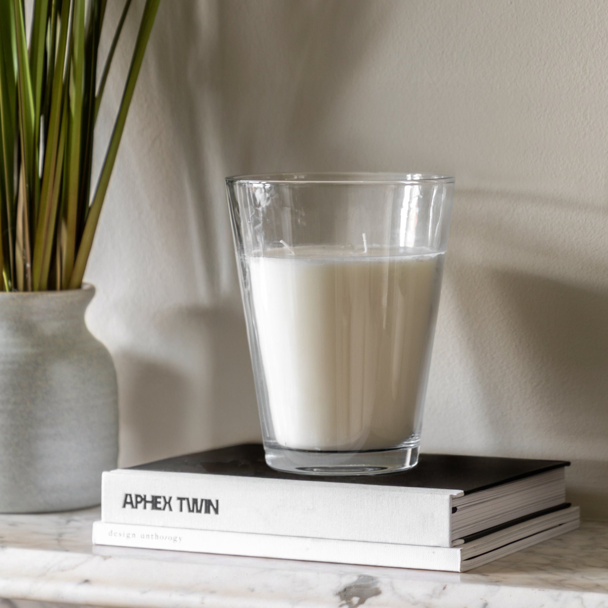 English Pear And Freesia Glass Candle Small - English Pear & Freesia Glass Candle Small Sterling Home 1