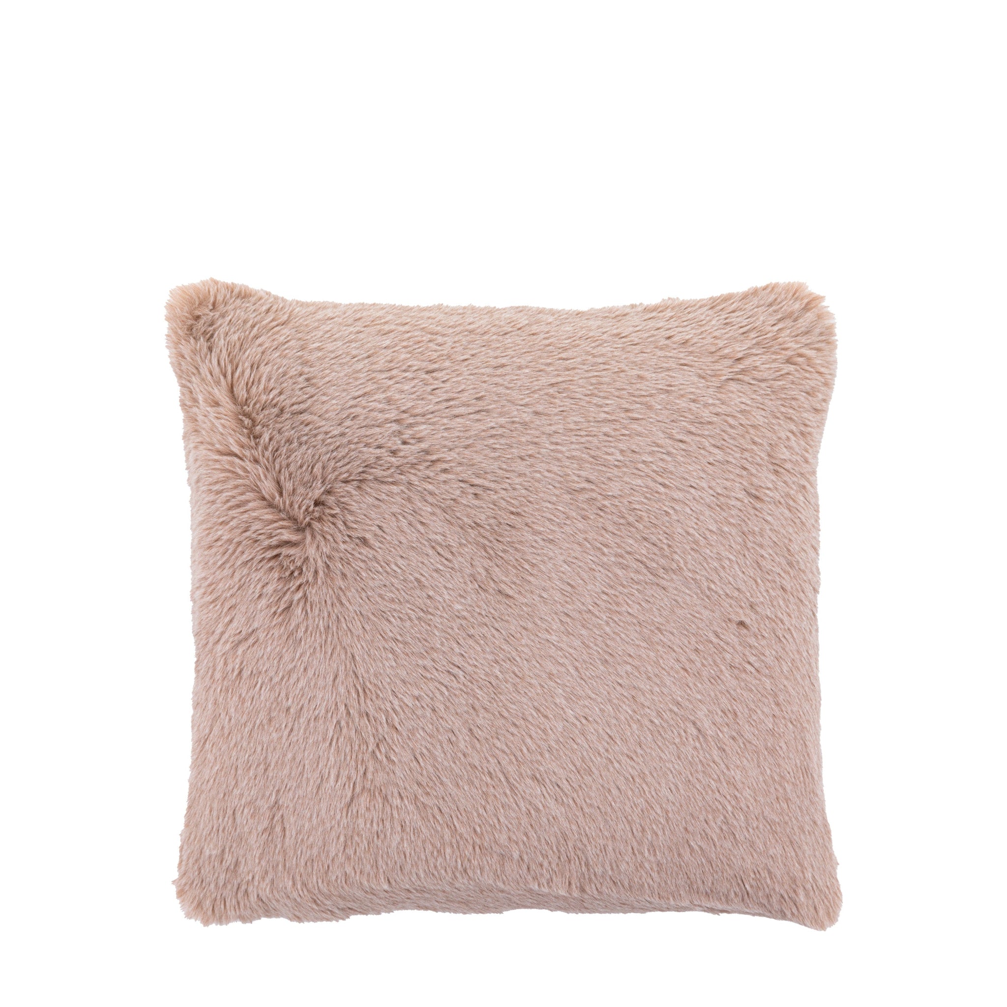 Juniper Faux Fur Cream Square Cushion - Juniper Faux Fur Cushion Mauve 50x50CM Sterling Home 3