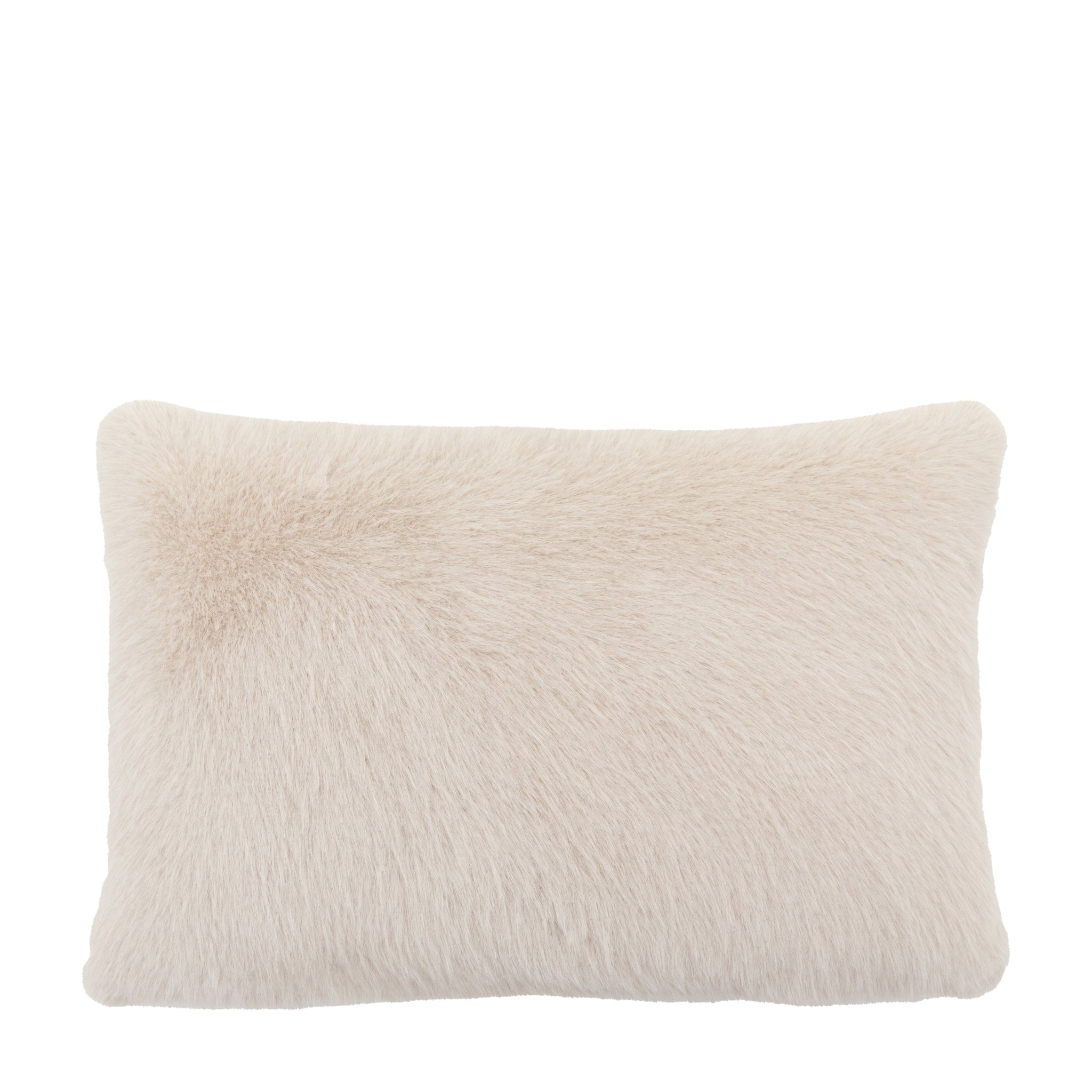 Maple Faux Fur Cream Rectangle Cushion - Maple Faux Fur Cushion Oatmeal 40x60CM Sterling Home 3