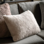 Maple Faux Fur Cream Rectangle Cushion - Maple Faux Fur Cushion Oatmeal 40x60CM Sterling Home 1