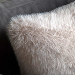 Maple Faux Fur Cream Rectangle Cushion - Maple Faux Fur Cushion Oatmeal 40x60CM Sterling Home 2