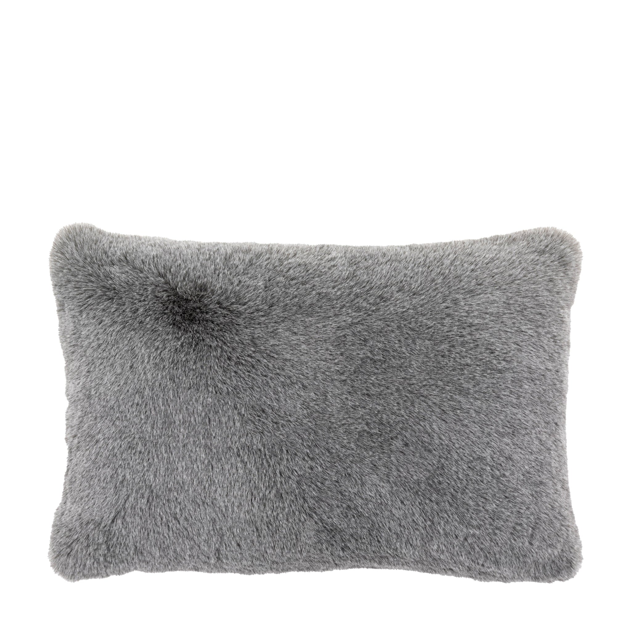 Roscose Faux Fur Grey Rectangle Cushion - Roscose Faux Fur Cushion Smoke Grey 40x60CM Sterling Home 3