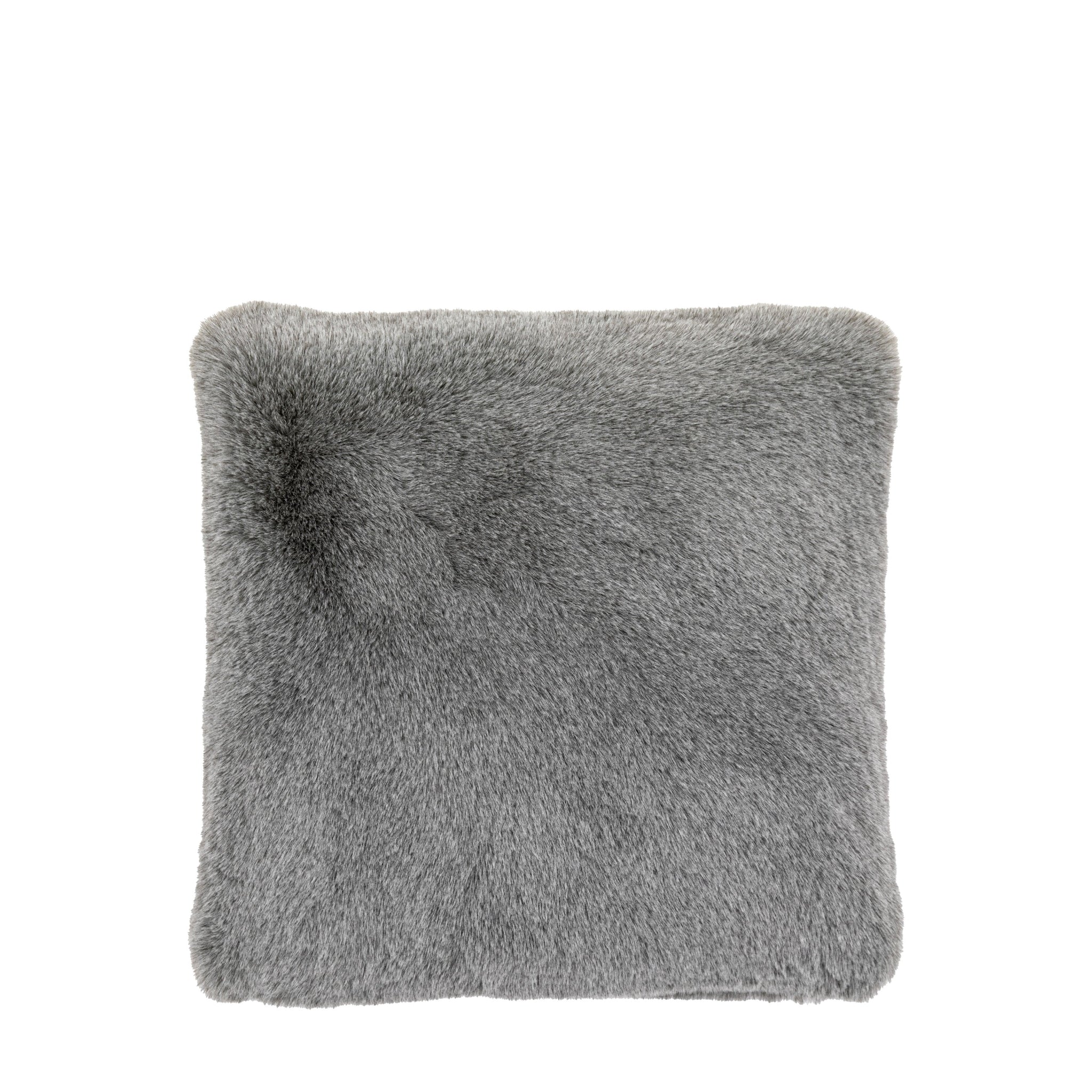 Roscose Faux Fur Grey Square Cushion - Roscose Faux Fur Cushion Smoke Grey 50CM Sterling Home 3