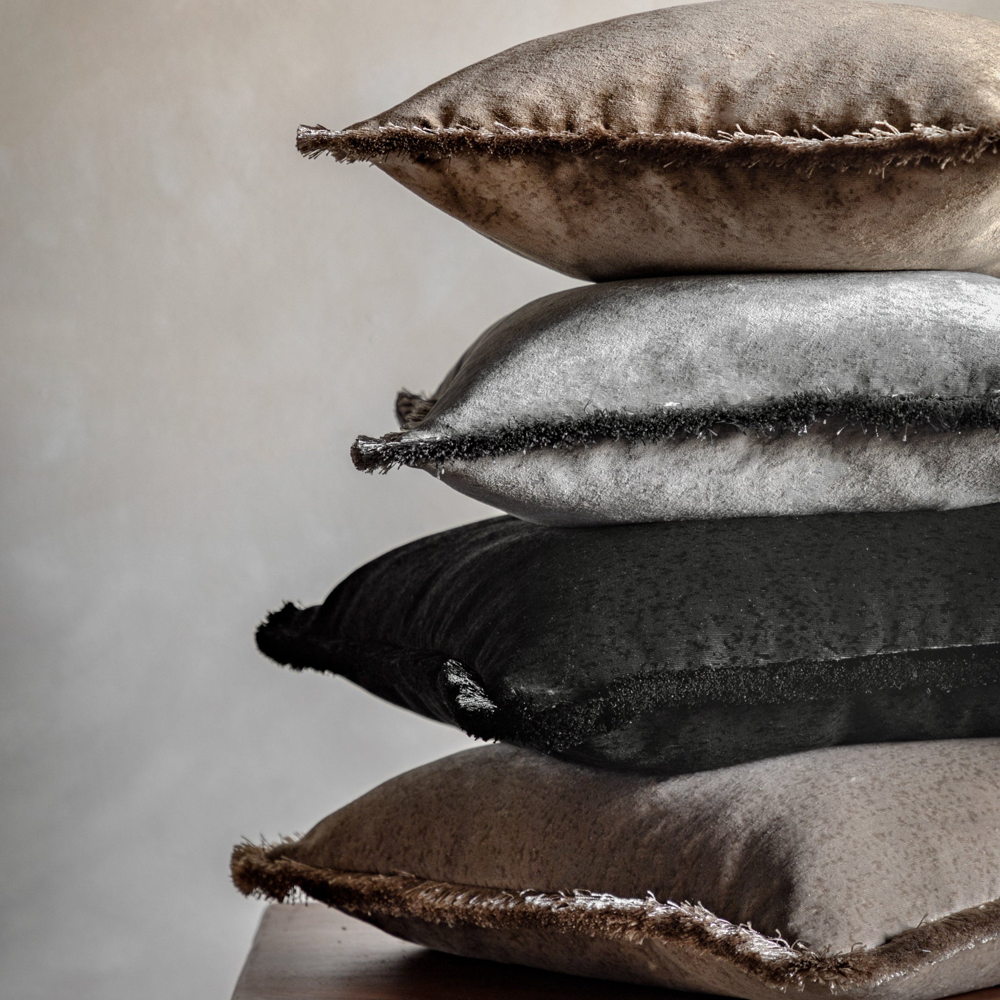 Cairo Black Cushion - DISC Cairo Cushion Black 55CM Sterling Home 2