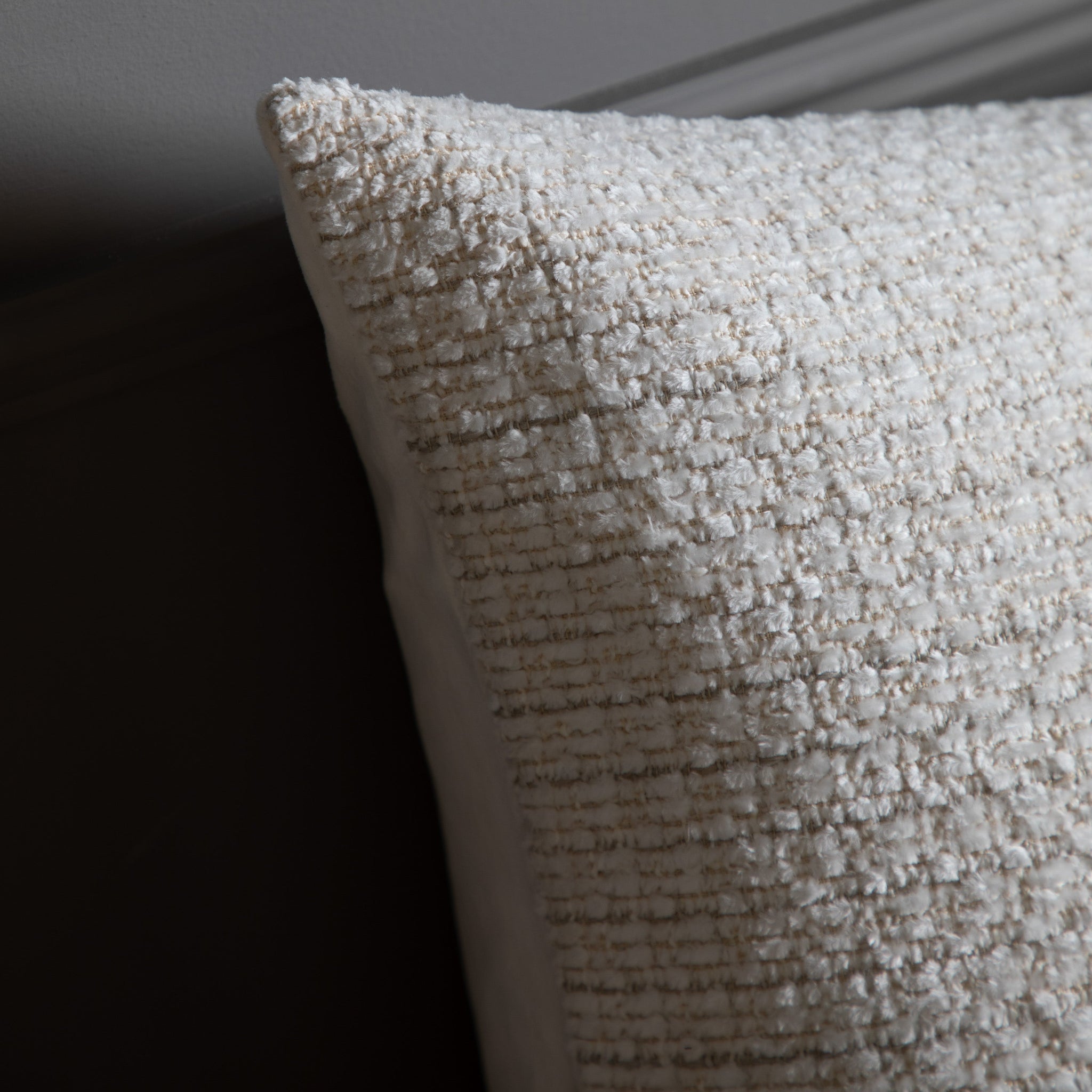 Chenille Cream Cushion - Chenille Cushion Natural 55CM Sterling Home 3