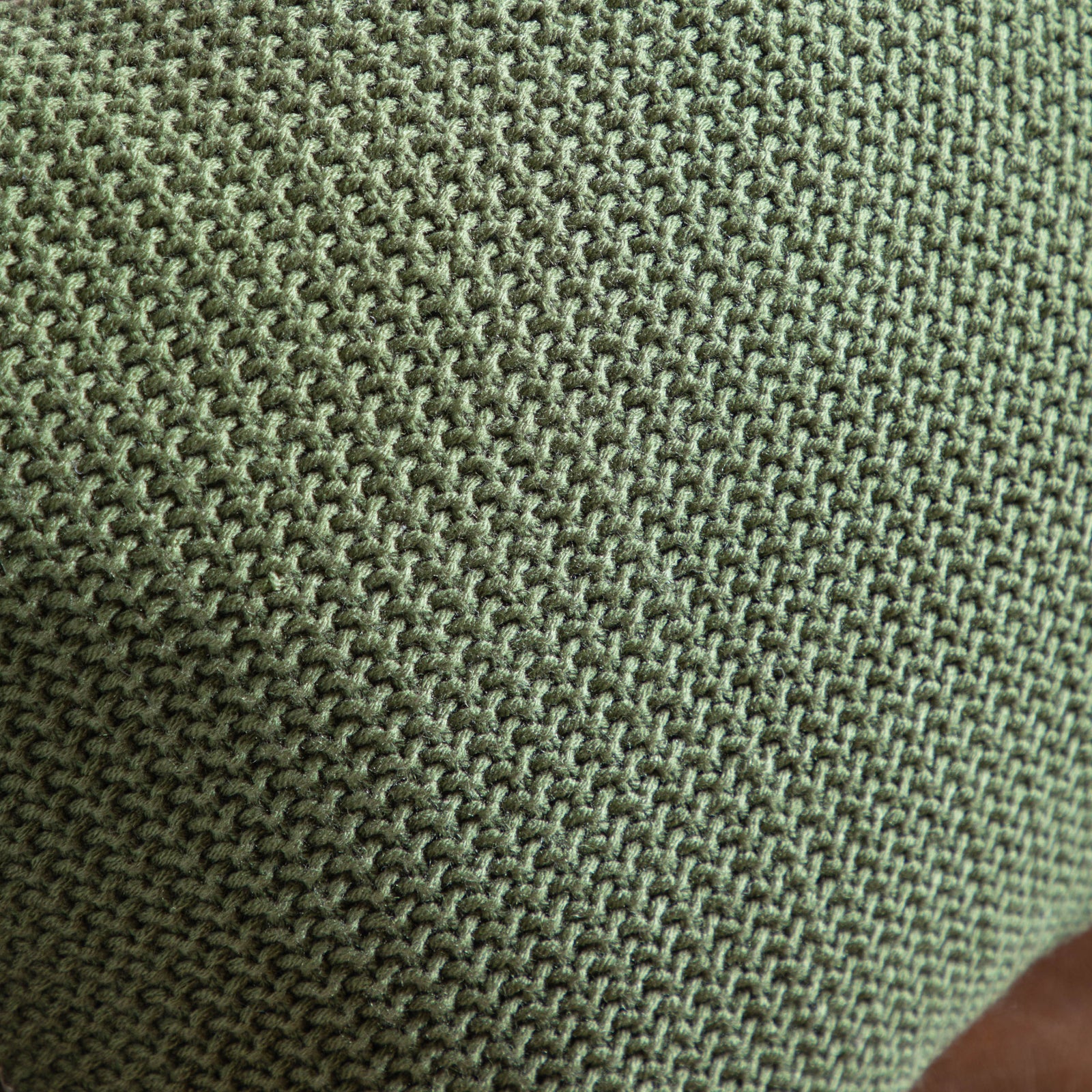 Moss Stitched Pom Pom Green Cushion - Moss Stitch PomPom Cushion Olive 40x60CM Sterling Home 3