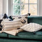 Tilyar Cream And Black Cushion - Tilyar Natural and Black Cushion 45CM Sterling Home 3