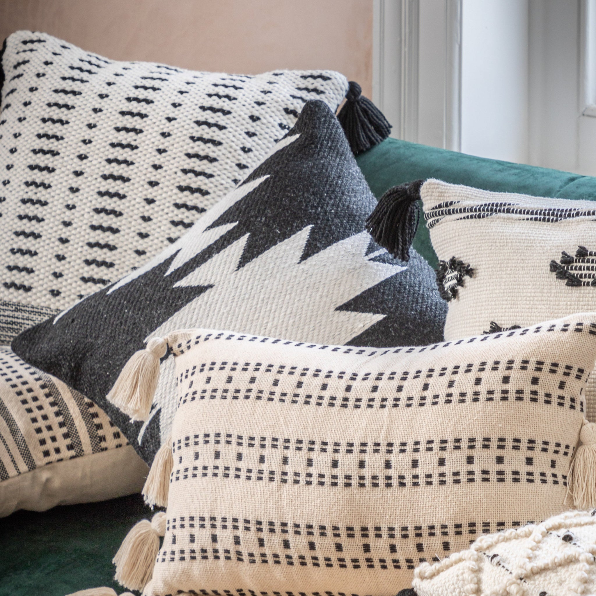 Wular Cream Cushion - Wular Natural Cushion 45CM Sterling Home 3