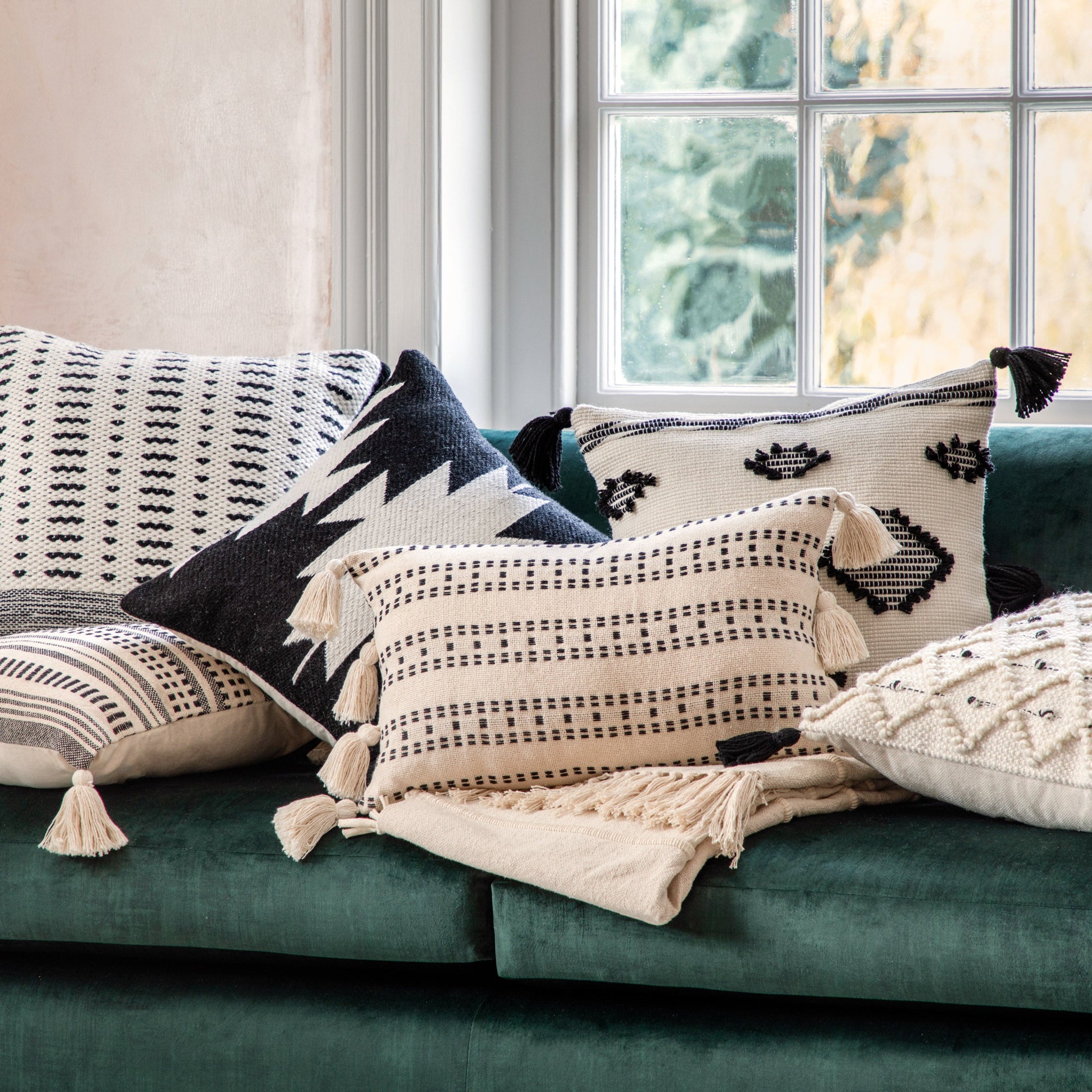 Wular Cream Cushion - Wular Natural Cushion 45CM Sterling Home 2