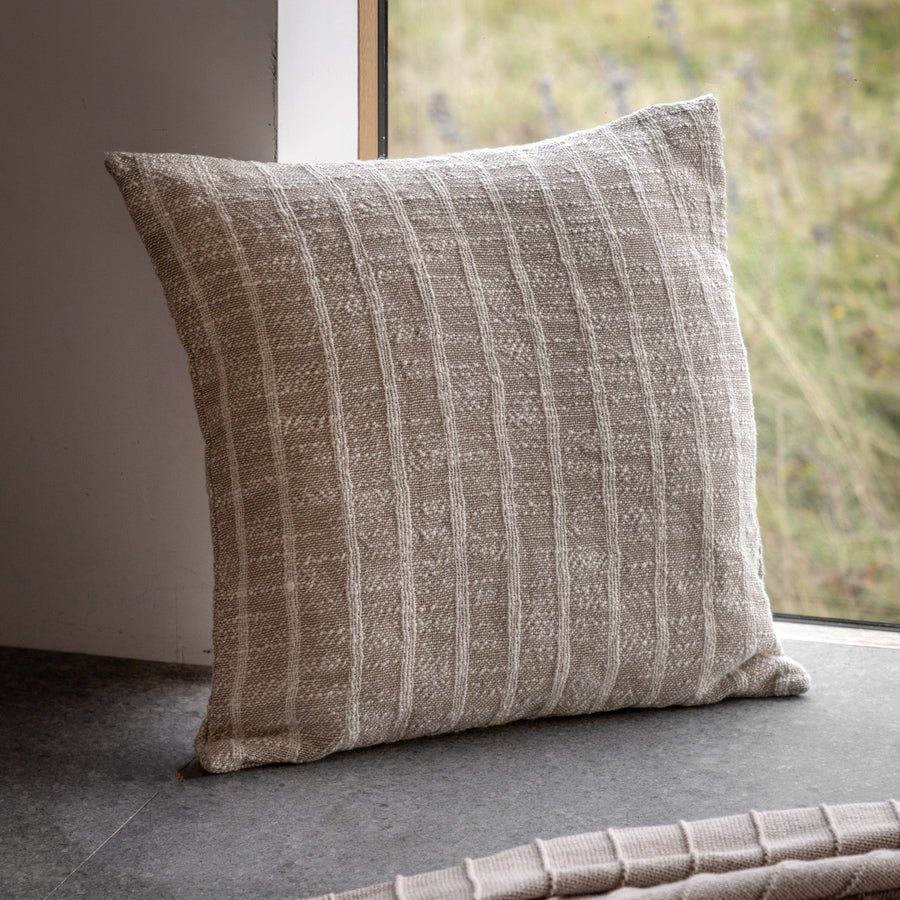 Melford Stripe Cream Cushion - Melford Stripe Cushion Sand 45CM Sterling Home 1