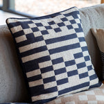 Lohko Woven Black Cushion - Lohko Woven Cushion Ink 45CM Sterling Home 1