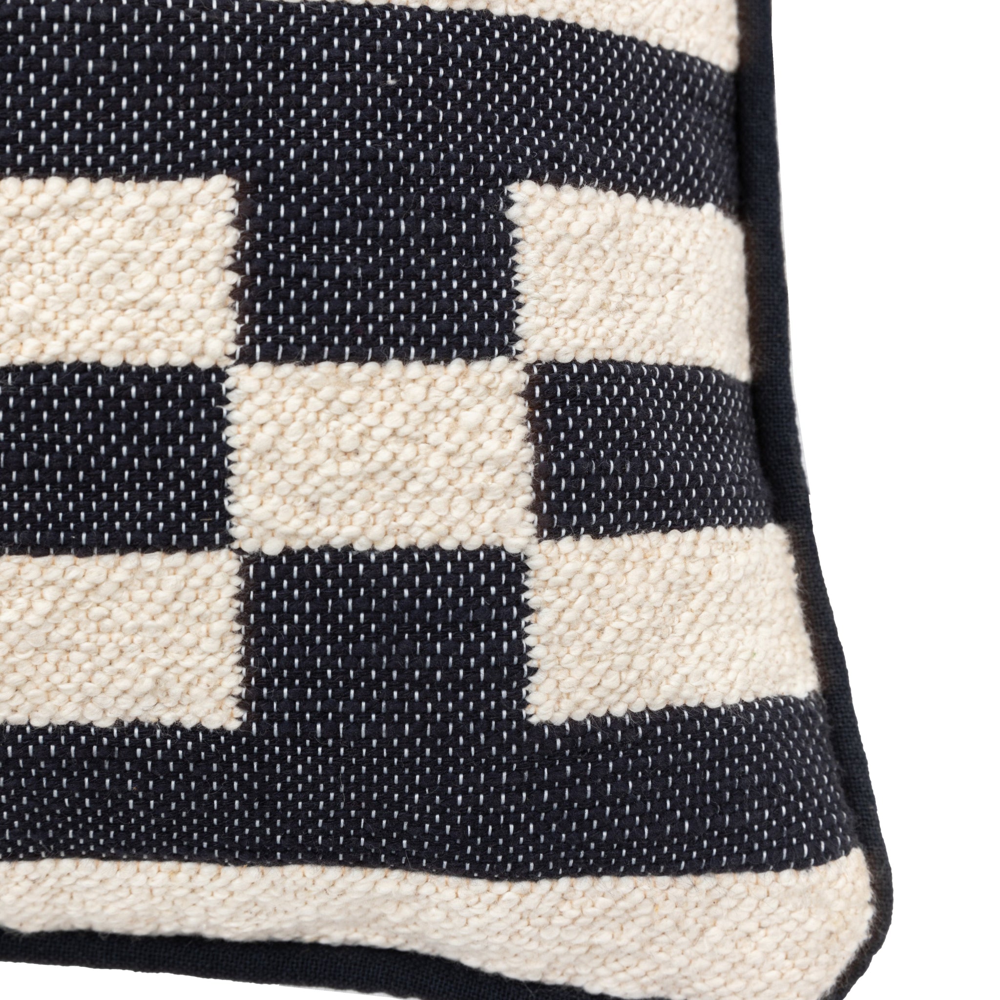 Lohko Woven Black Cushion - Lohko Woven Cushion Ink 45CM Sterling Home 2