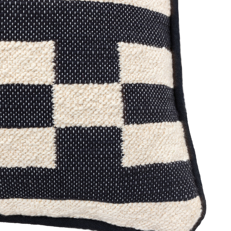 Lohko Woven Black Cushion - Lohko Woven Cushion Ink 45CM Sterling Home 2