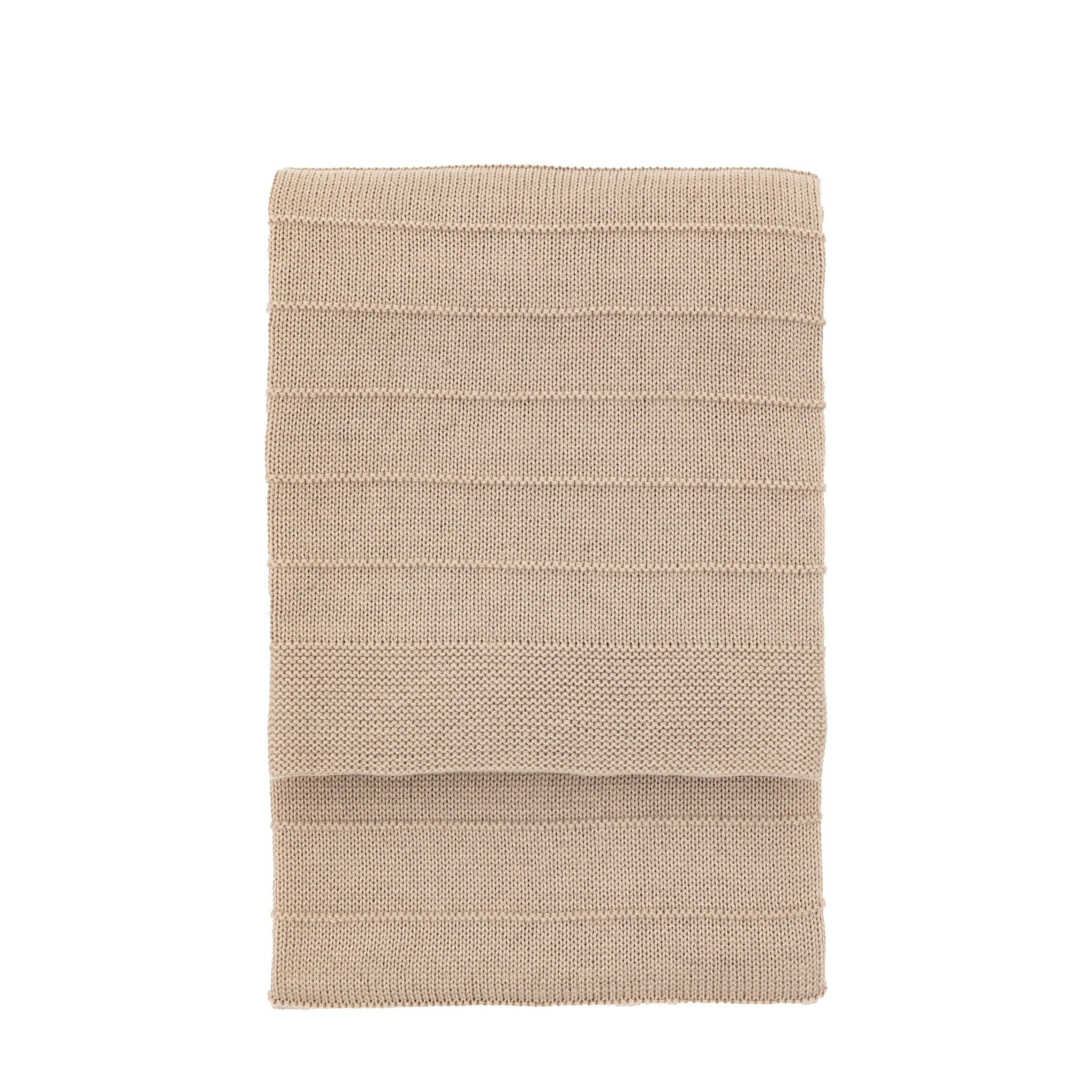 Florence Knit Cream Throw - Florence Knit Throw Taupe 130x170CM Sterling Home 1