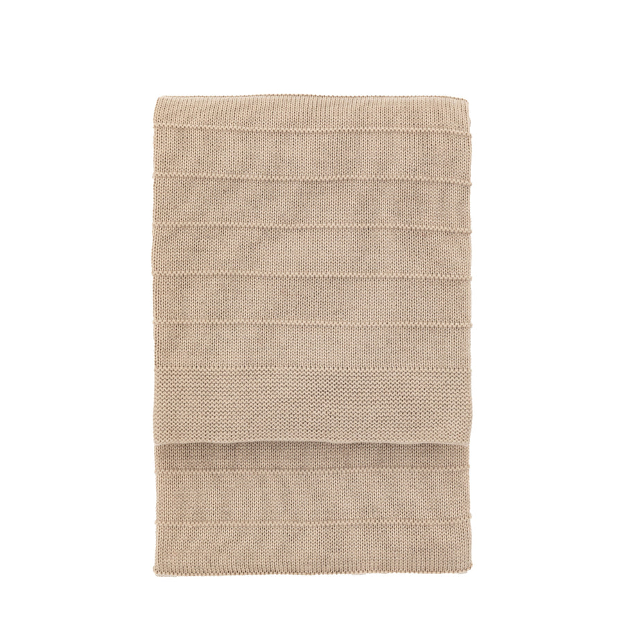 Florence Knit Cream Throw - Florence Knit Throw Taupe 130x170CM Sterling Home 1