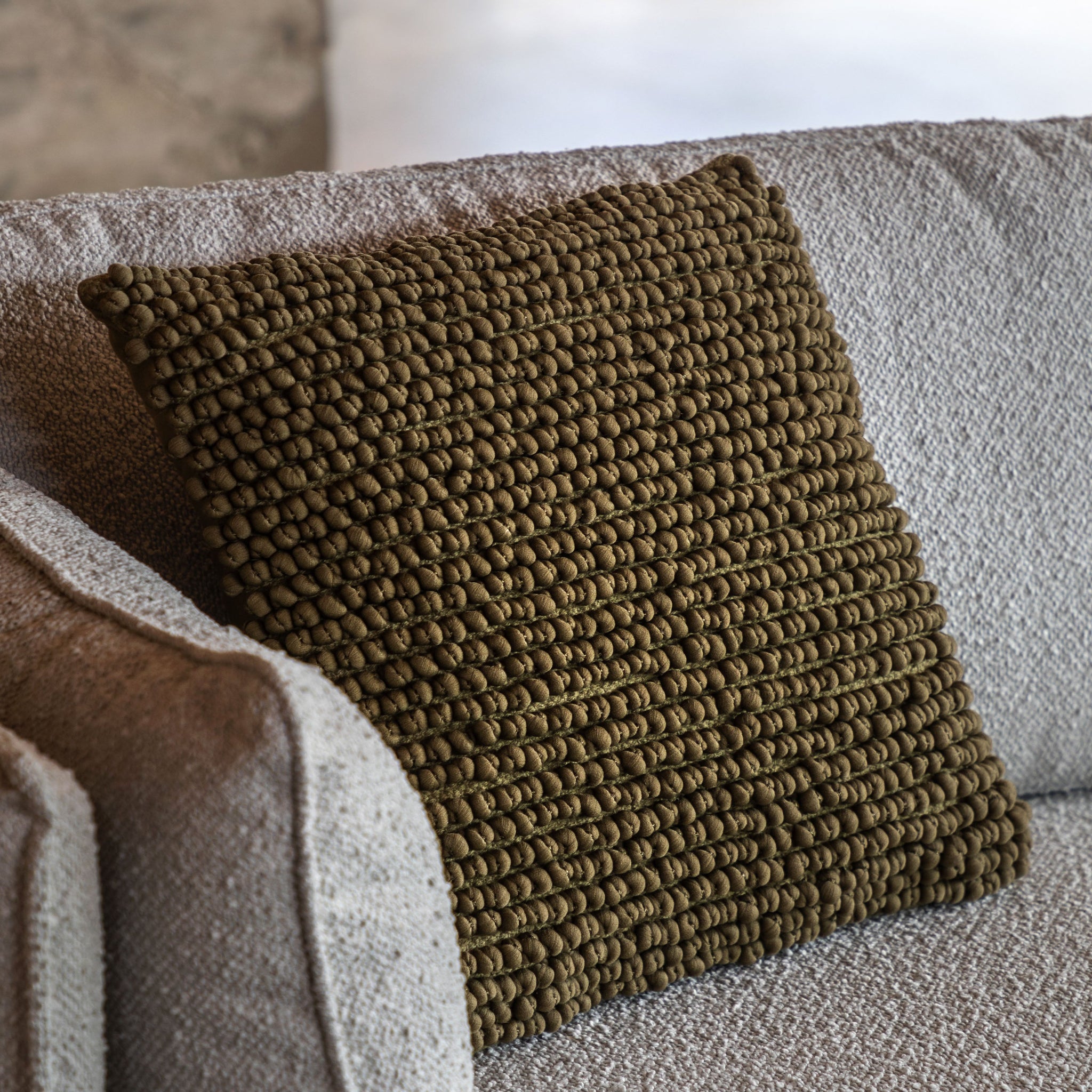 Pino Green Cushion - Pino Cushion Olive 45CM Sterling Home 1