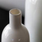 Santa Glass Bottle Vase White Small - Santo Glass Bottle Vase White Small Sterling Home 2