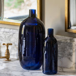 Santa Glass Bottle Vase Black Small - Santo Glass Bottle Vase Ink Small Sterling Home 1