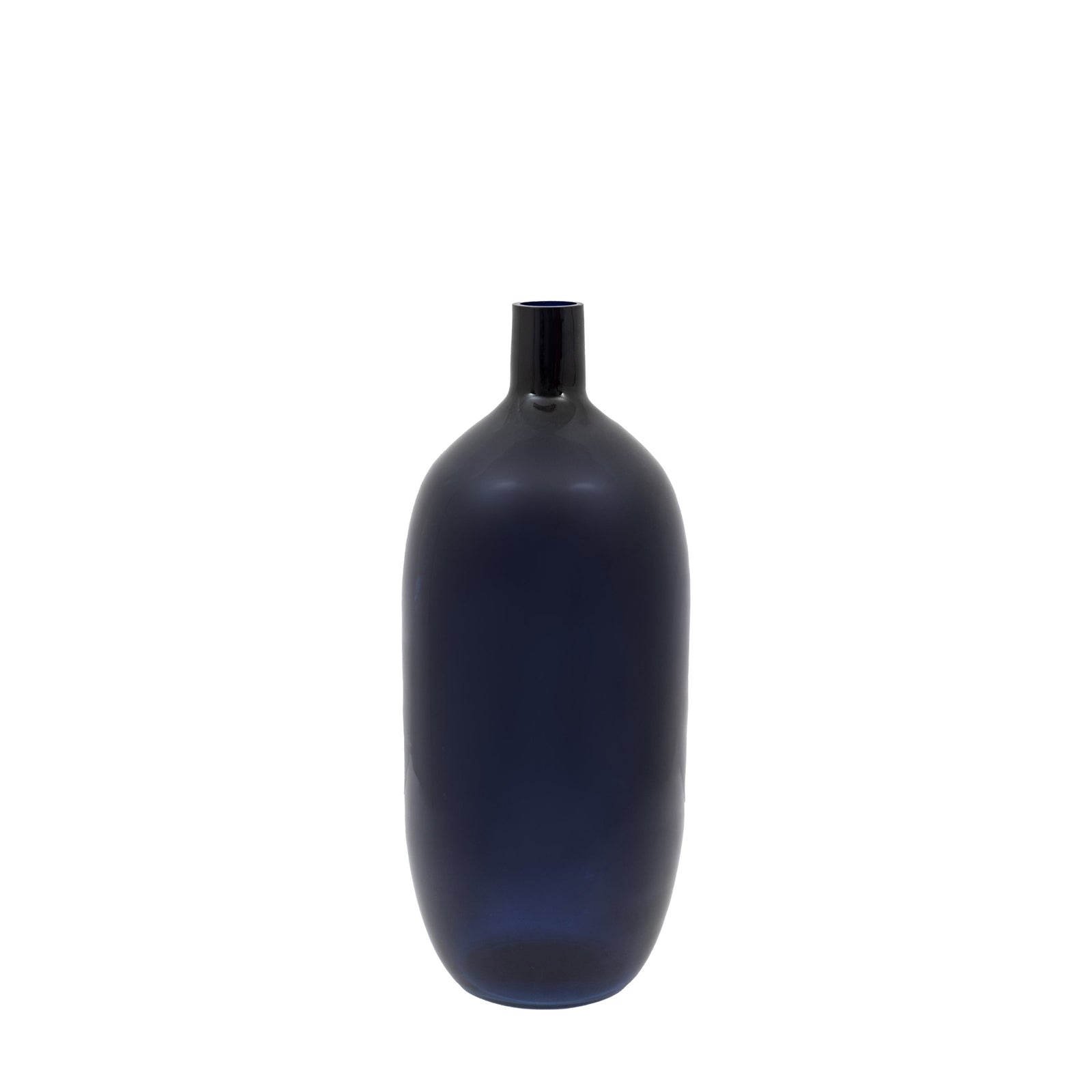 Santa Glass Bottle Vase Black Large - Santo Glass Bottle Vase Ink Large Sterling Home 3