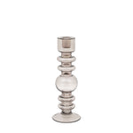 Movera Glass Grey Candlestick - Movera Glass Taper Candlestick Smoke 25CM Sterling Home 3
