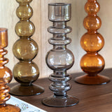 Movera Glass Grey Candlestick