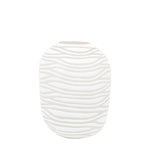 Andorra Handblown White Glass Vase - Andorra Handblown Carved Glass Vase White Sterling Home 3