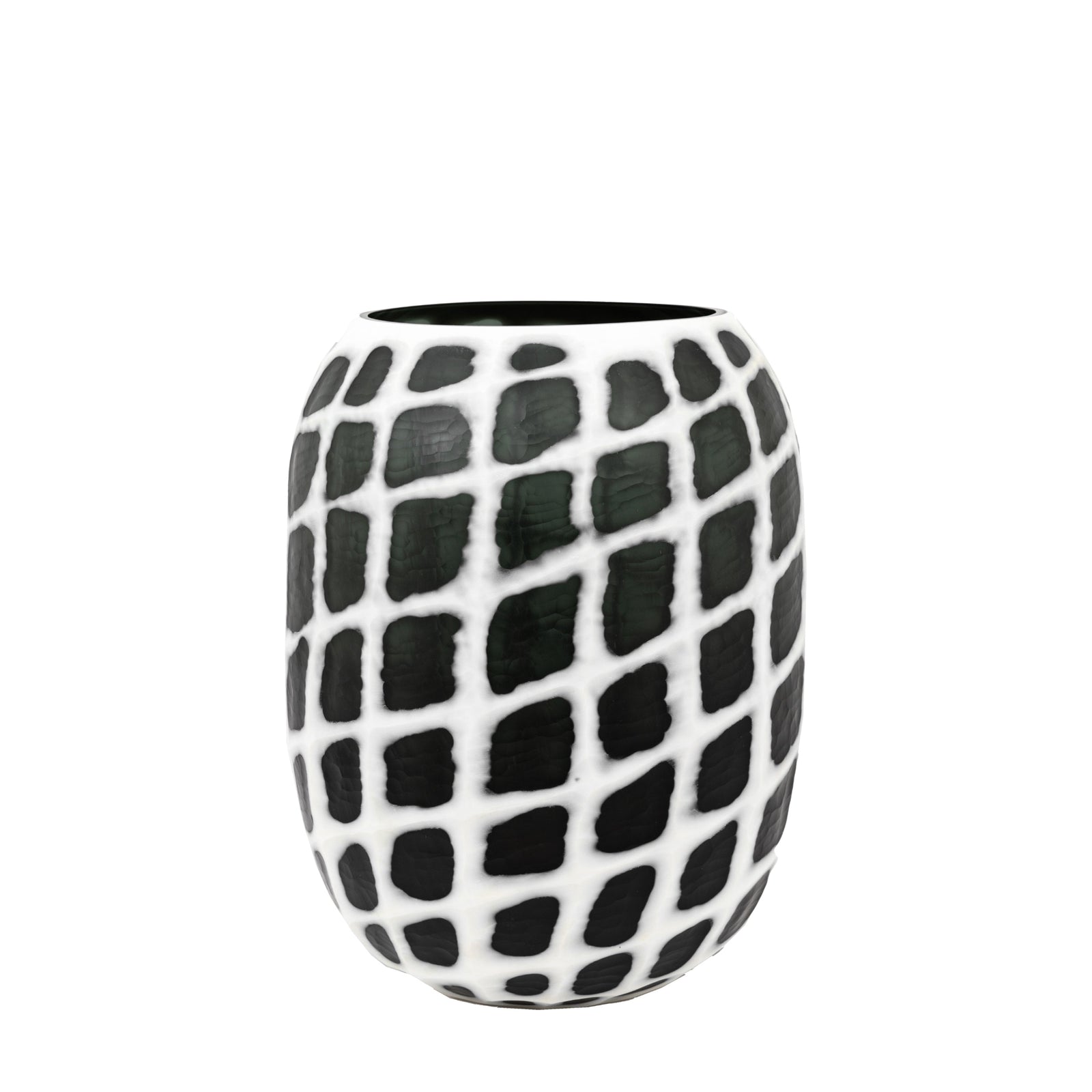 Valencia Handblown Mono Glass Vase - Valencia Handblown Carved Mono Glass Vase Sterling Home 3