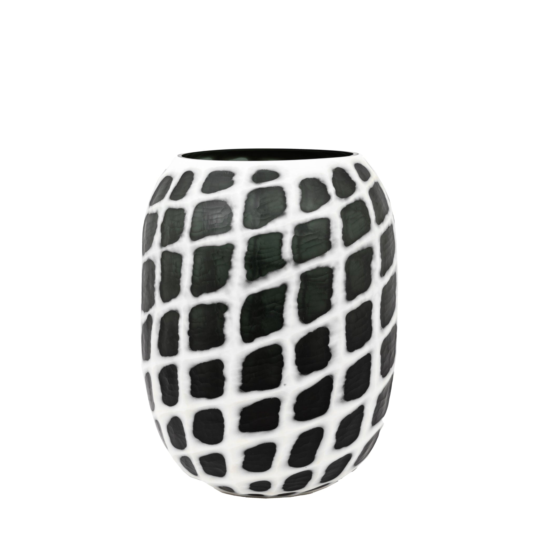 Valencia Handblown Mono Glass Vase - Valencia Handblown Carved Mono Glass Vase Sterling Home 3