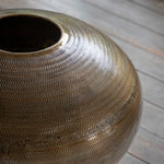 Artistic Aluminium Wide Vase Arrow Black - Artistic Aluminium Wide Vase Arrow Brass Sterling Home 2