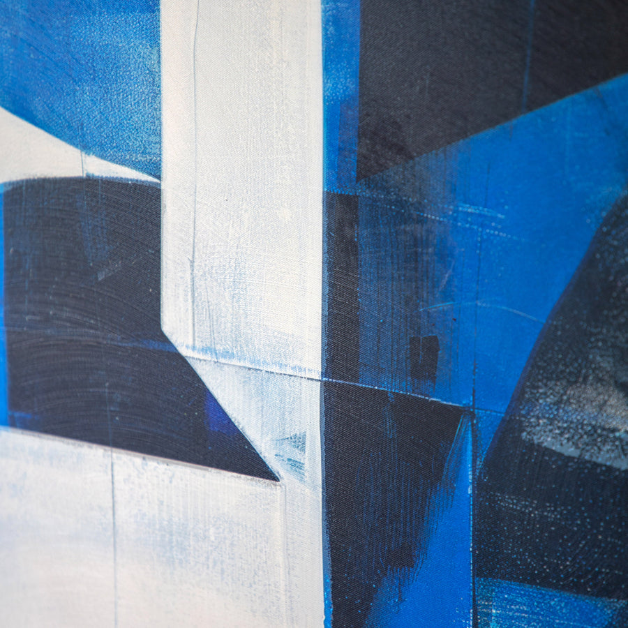 Cobalt Abstract Framed Canvas - DHD Cobalt Abstract Framed Canvas 90X120CM Sterling Home 2