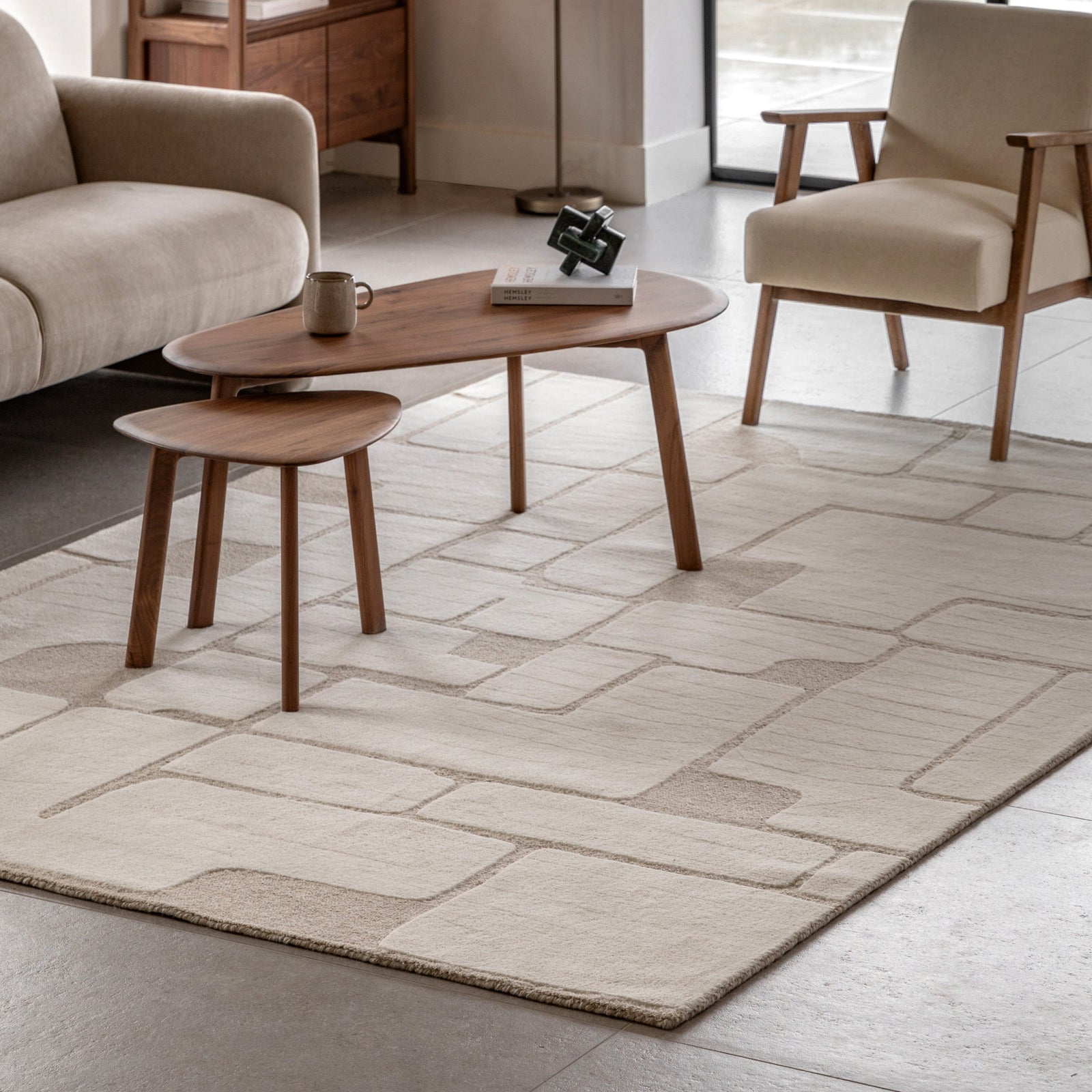 Montauk Tufted Graphic Rug - DHD Montauk Tufted Graphic Rug 200x290CM Sterling Home 1