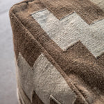 Falum Tonal Brown Pouffe - Falun Tonal Pouffe Biscuit 50x50x40CM Sterling Home 2