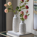 Reno Reactive White Vase Set Of 2 - DHD Reno Reactive Glaze Vase White 2Pk Sterling Home 1