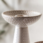 Porto Set Of 2 White Candle Sticks - DHD Porto Ceramic Candle Stick White Glaze 2Pk Sterling Home 2